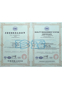 ISO9001:2008質(zhì)量管理體系認(rèn)證證書(shū)